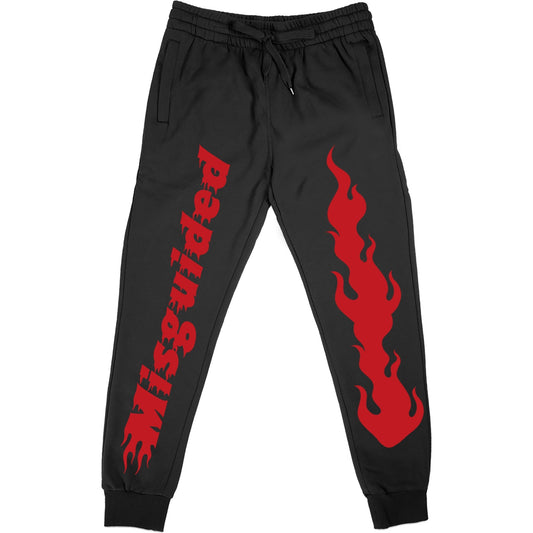 Misguided Flame (Air Jordan 12 Flu Game) Joggers - Lucid Soles