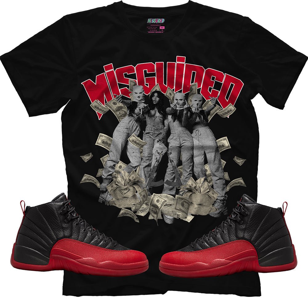 Misguided Girl (Air Jordan 12 Flu Game) T-Shirt - Lucid Soles