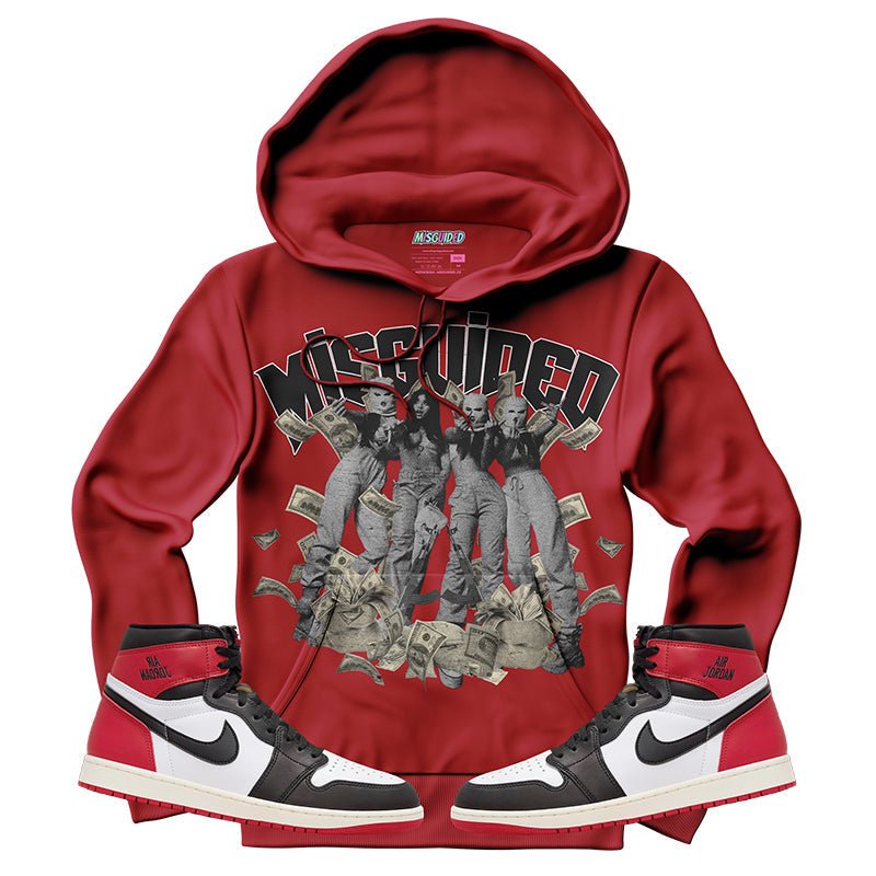 Misguided Girls (Air Jordan 1 High OG Black Toe Reimagined) Hoodie - Lucid Soles