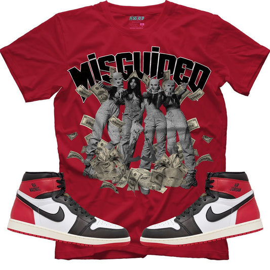 Misguided Girls (Air Jordan 1 High OG Black Toe Reimagined) T-Shirt - Lucid Soles