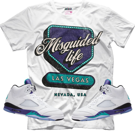 Misguided Life (Air Jordan 5 Grape) T-Shirt - Lucid Soles