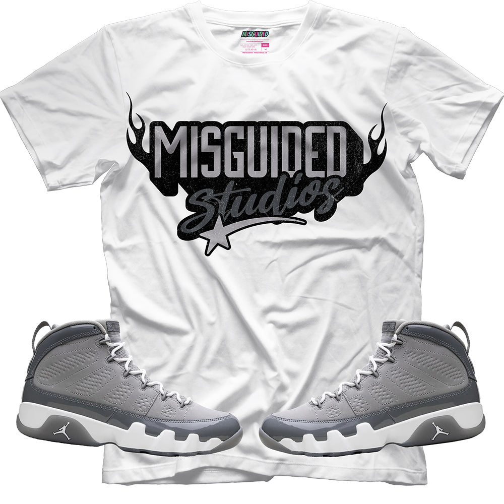 Misguided Studios (Air Jordan 9 Cool Grey) T-Shirt - Lucid Soles