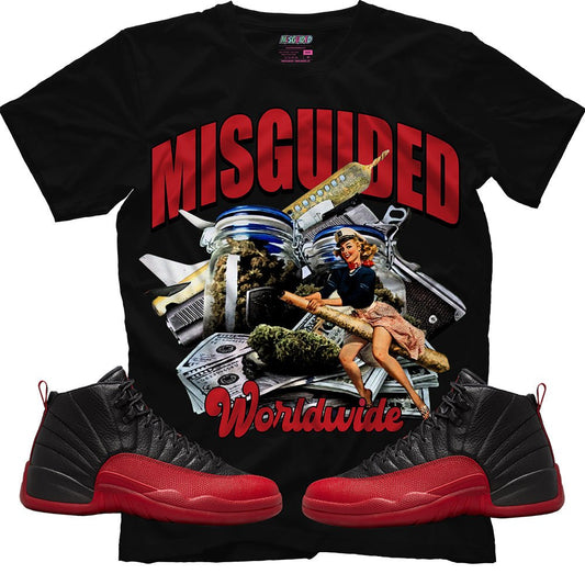 Misguided WW (Air Jordan 12 Flu Game) T-Shirt - Lucid Soles