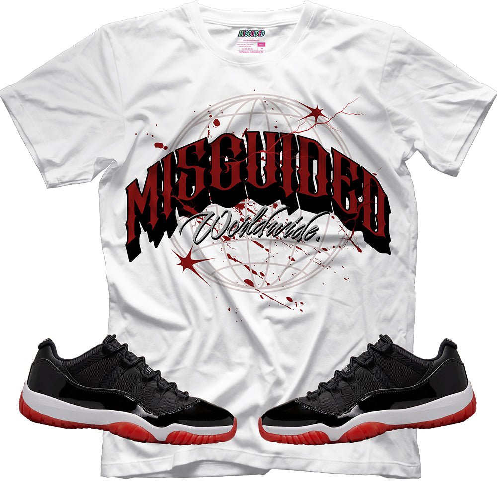 Misguided World Wide (Air Jordan 11 Low Bred) T-Shirt - Lucid Soles