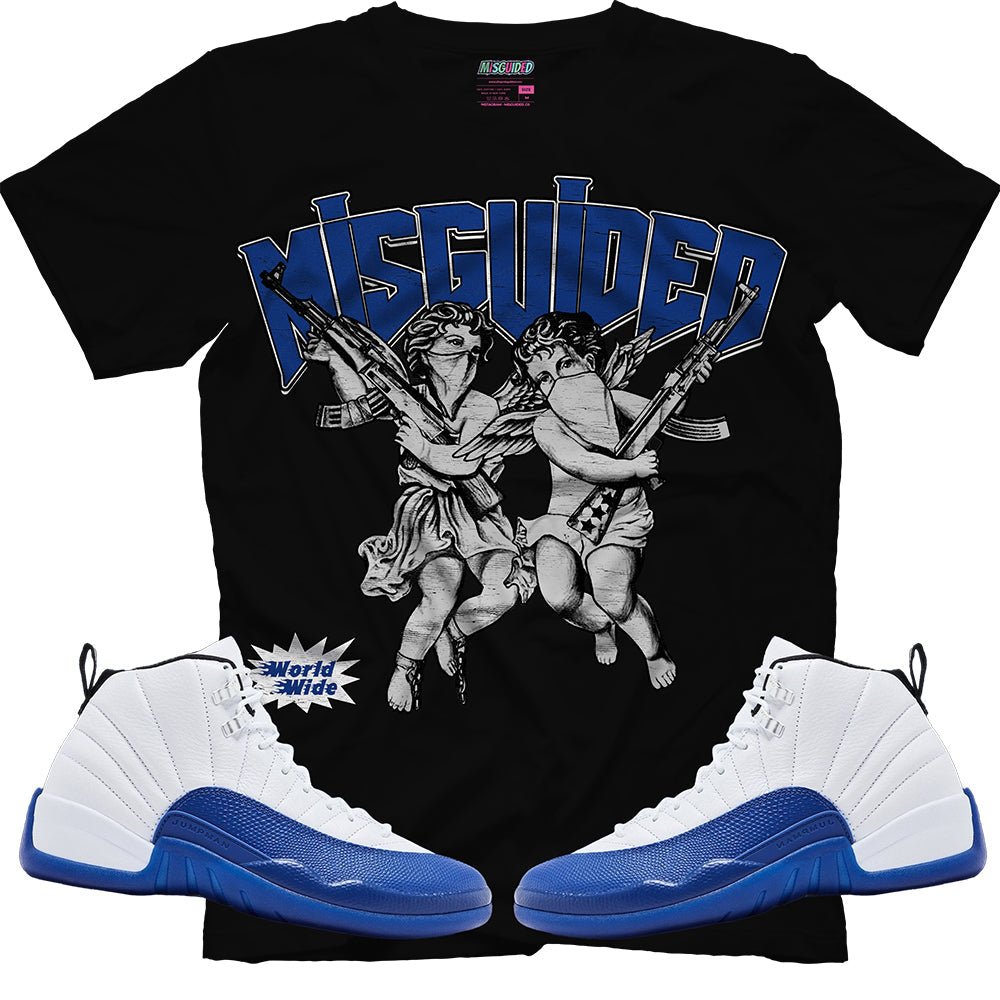 Misguided WorldWide (Air Jordan 12 Blueberry) T-Shirt - Lucid Soles