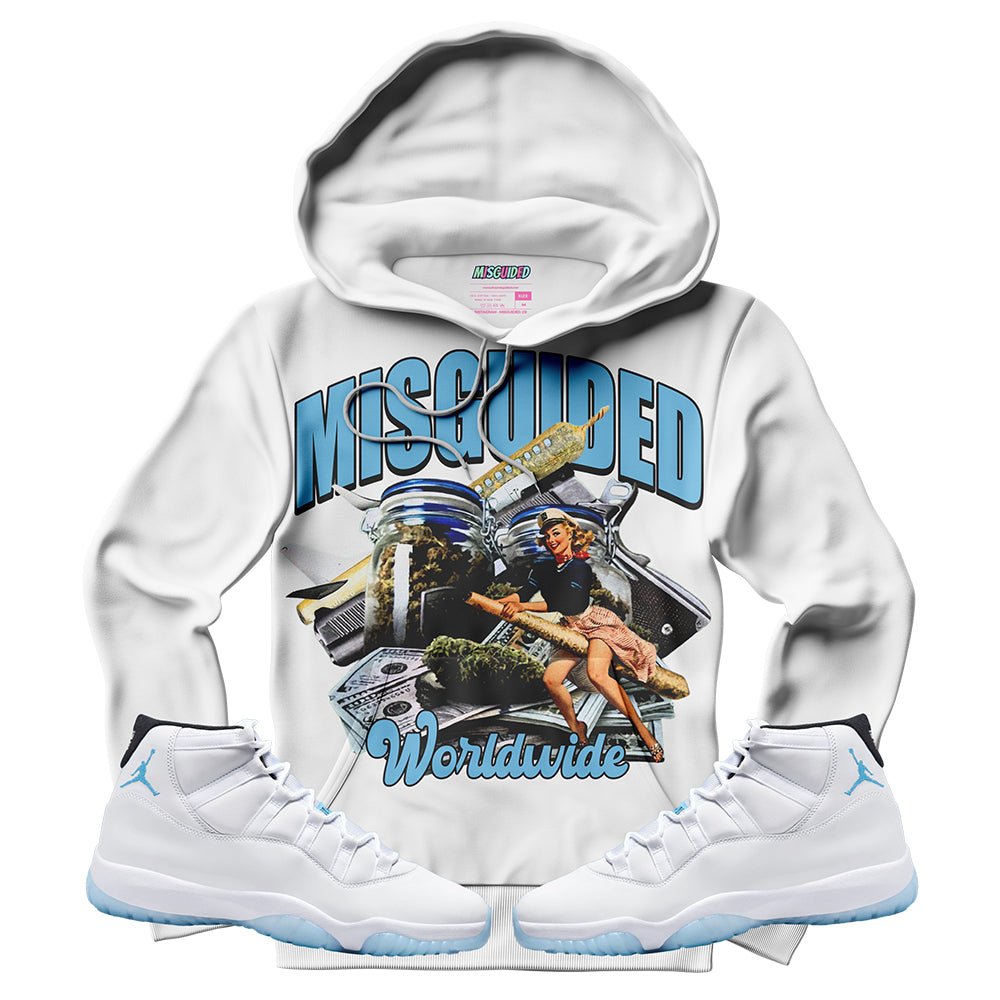 Misguided WRLW (Air Jordan 11 Legend Blue) Hoodie - Lucid Soles