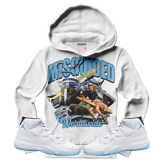 Misguided WRLW (Air Jordan 11 Legend Blue) Hoodie - Lucid Soles