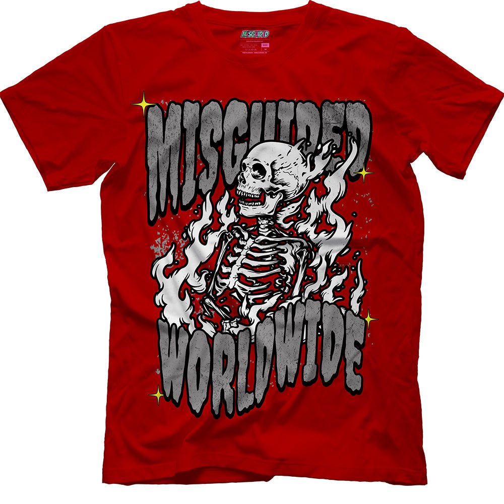 Misguided Worldwide (Air Jordan 14 Ferrari) T-Shirt - Lucid Soles