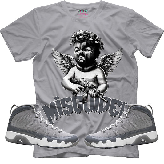 Misguided Angel (Air Jordan 9 Cool Grey) T-Shirt - Lucid Soles