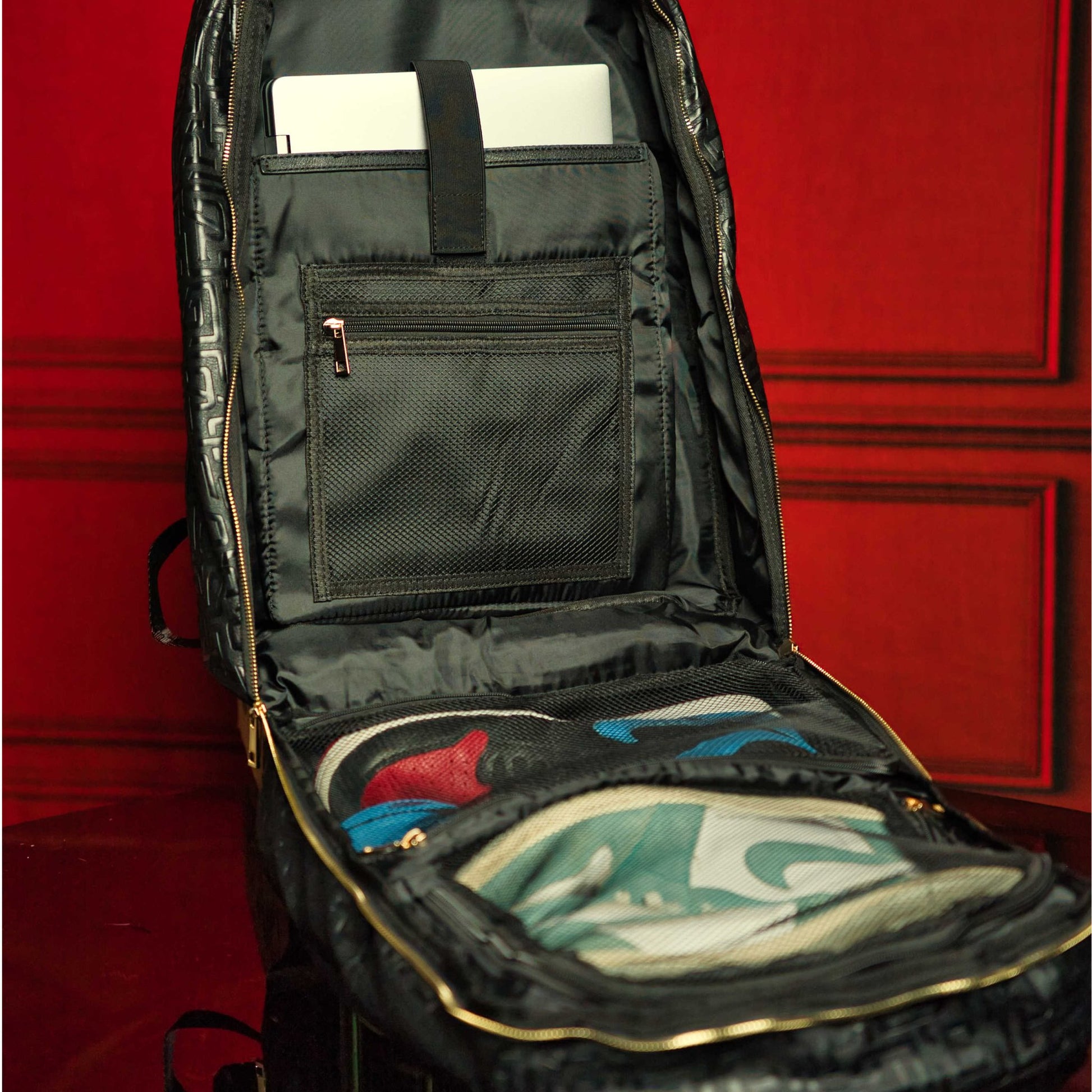 Black Monogram Leather Commuter Bag - Lucid Soles