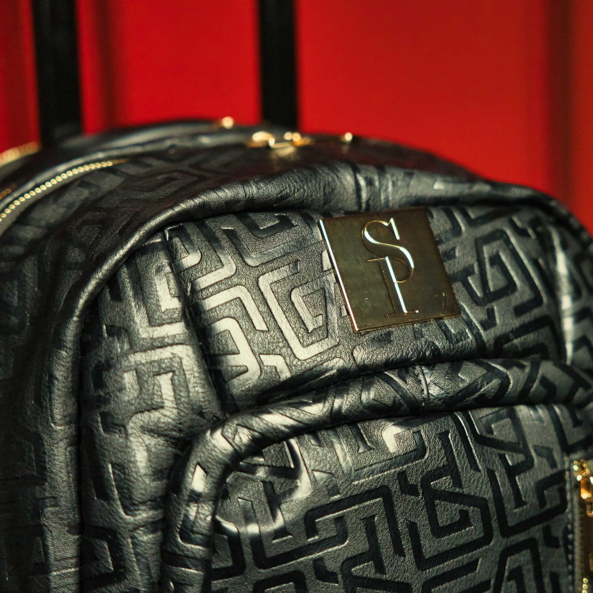 Black Monogram Leather Carry - On Roller Bag - Lucid Soles