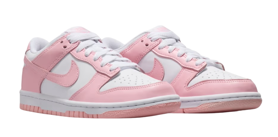 NIKE DUNK LOW "WHITE MEDIUM SOFT PINK" (YOUTH)