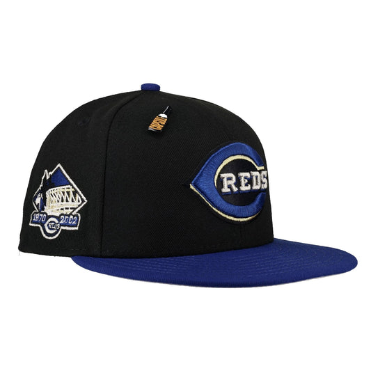 Cincinnati Reds New Years Collection Riverfront Stadium Patch 59Fifty Fitted Hat - Lucid Soles