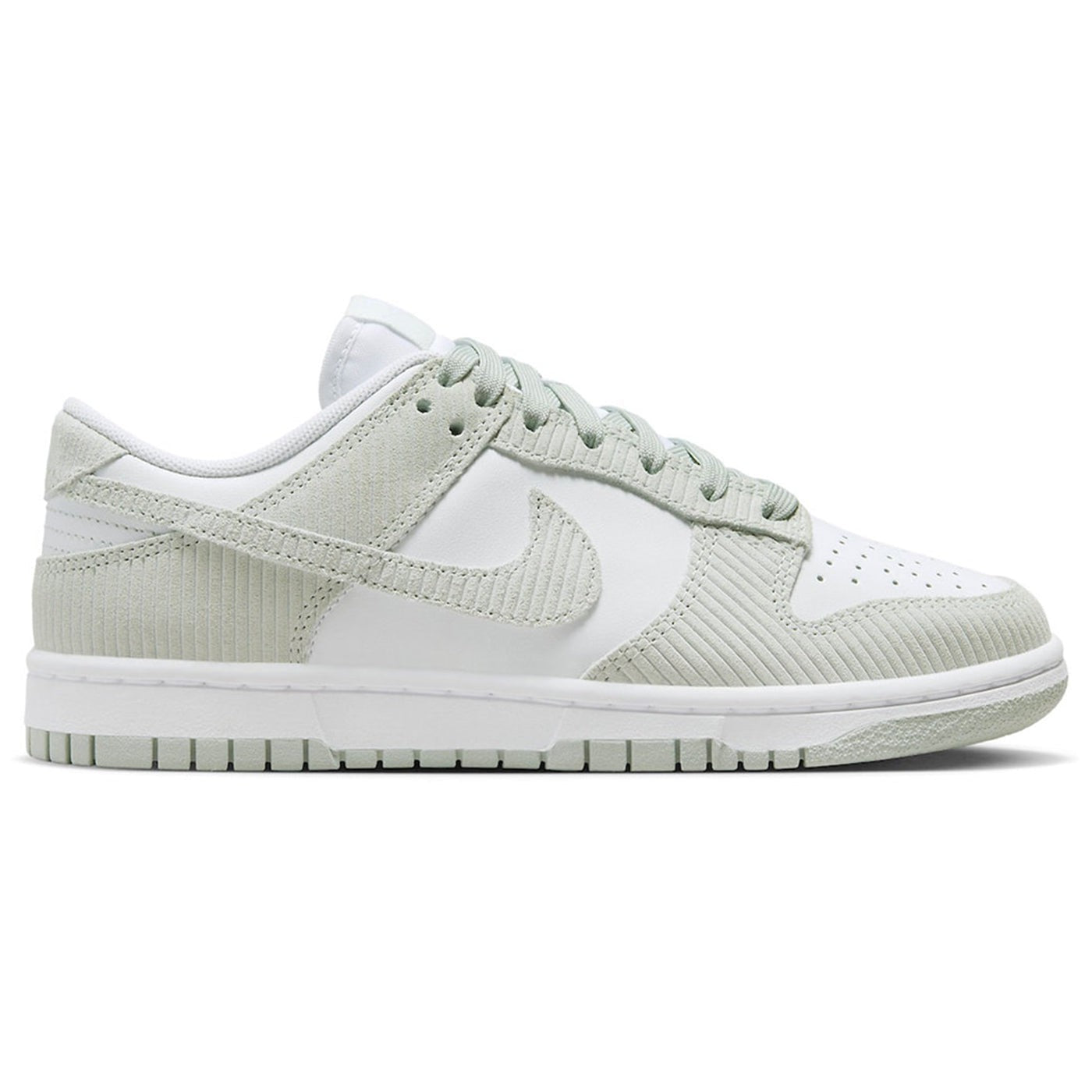 Nike Dunk Low Light Silver Corduroy (Women's) - Lucid Soles