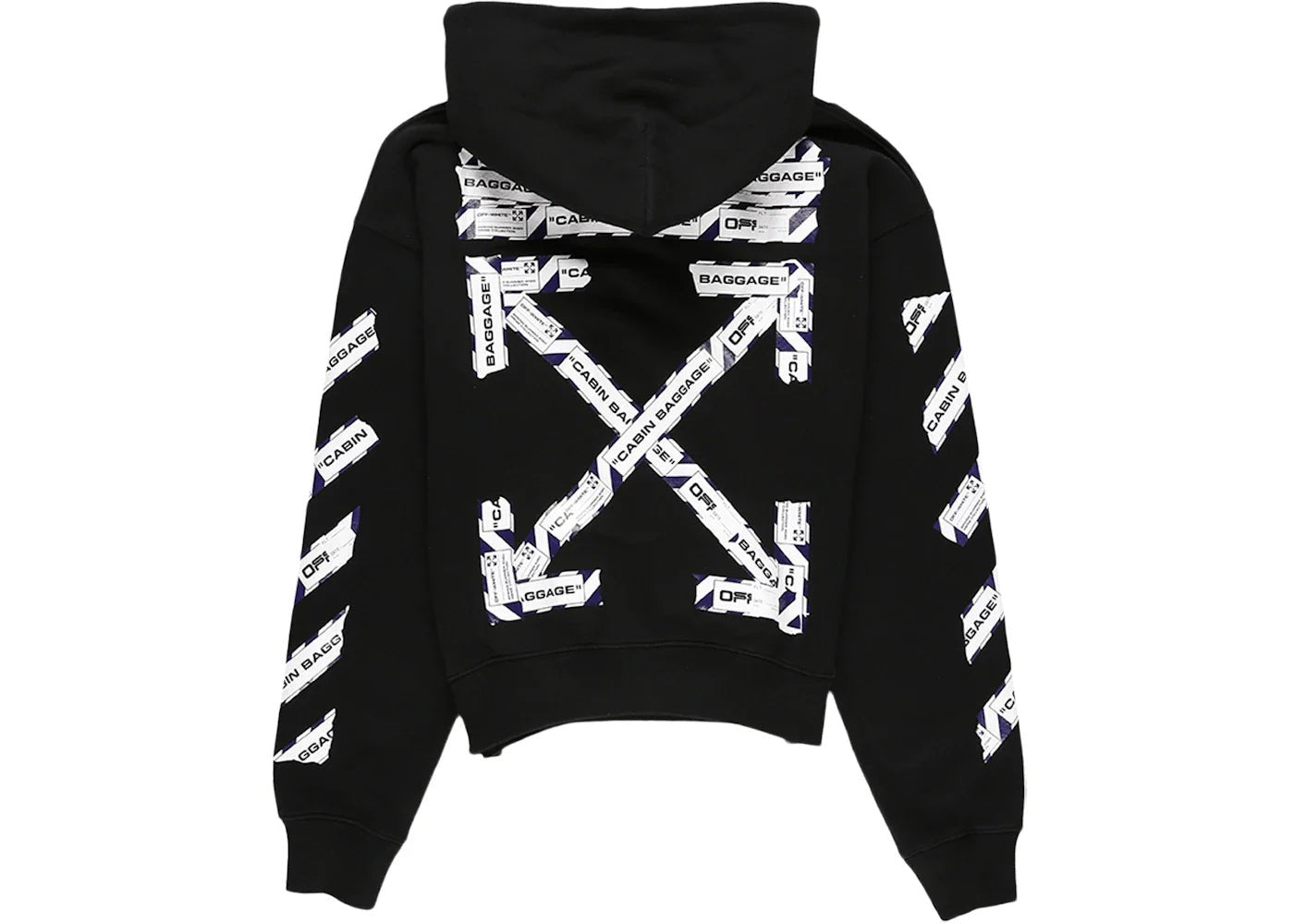 OFF - WHITE Airport Tape Hoodie (Black) - Lucid Soles