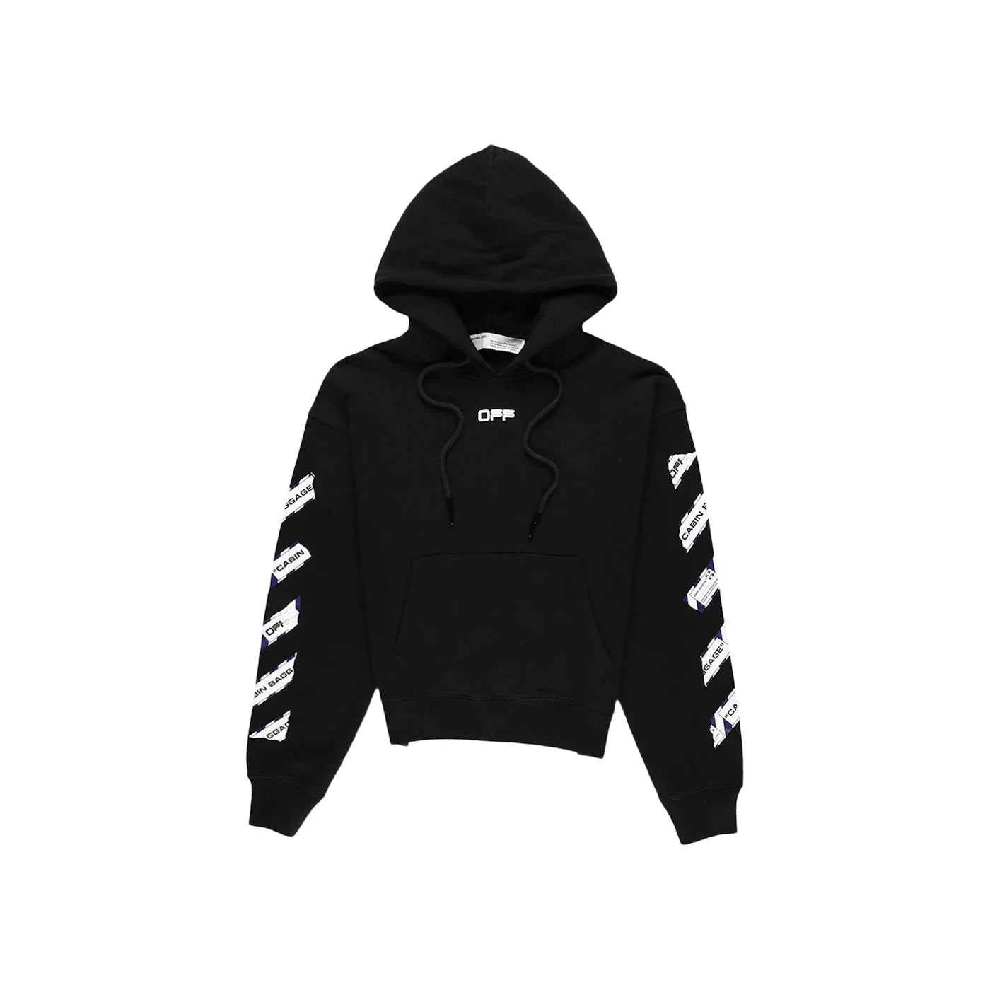 OFF - WHITE Airport Tape Hoodie (Black) - Lucid Soles
