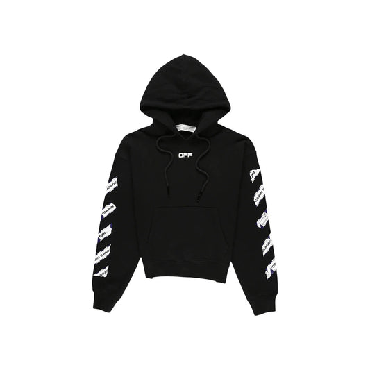 OFF - WHITE Airport Tape Hoodie (Black) - Lucid Soles