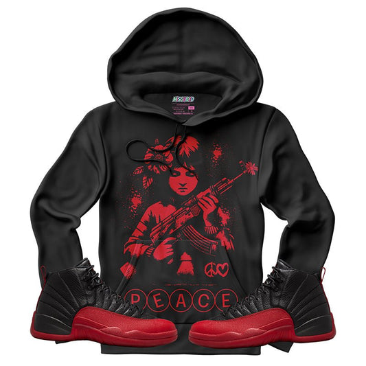 Peace (Air Jordan 12 Flu Game) Hoodie - Lucid Soles