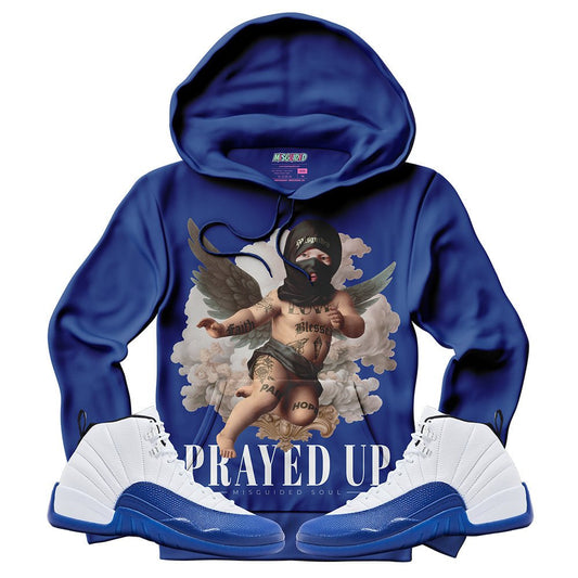 Prayed Up (Air Jordan 12 Blueberry) Hoodie - Lucid Soles