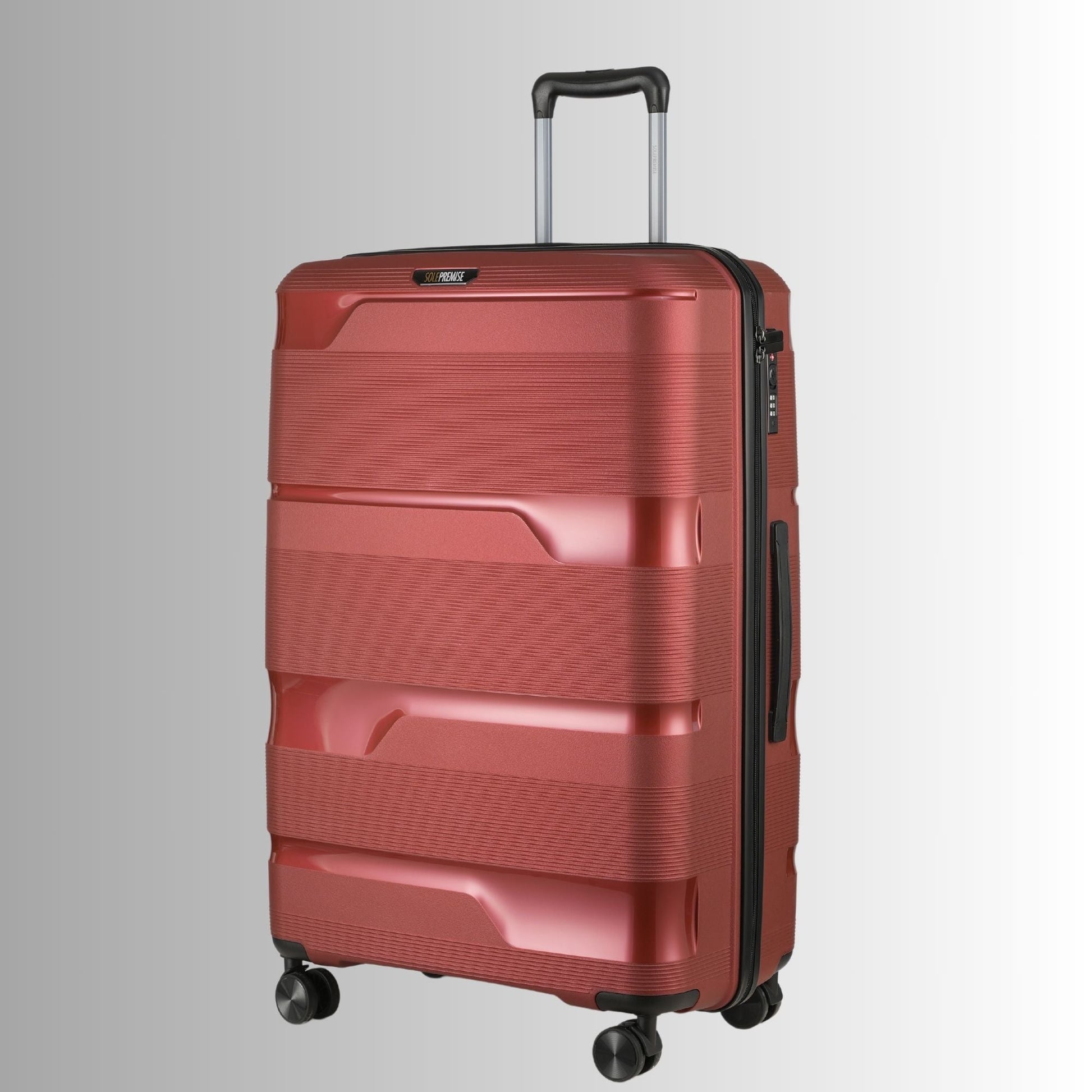 Red Hardcase Roller Luggage Set (28', 24' and 20') - Lucid Soles