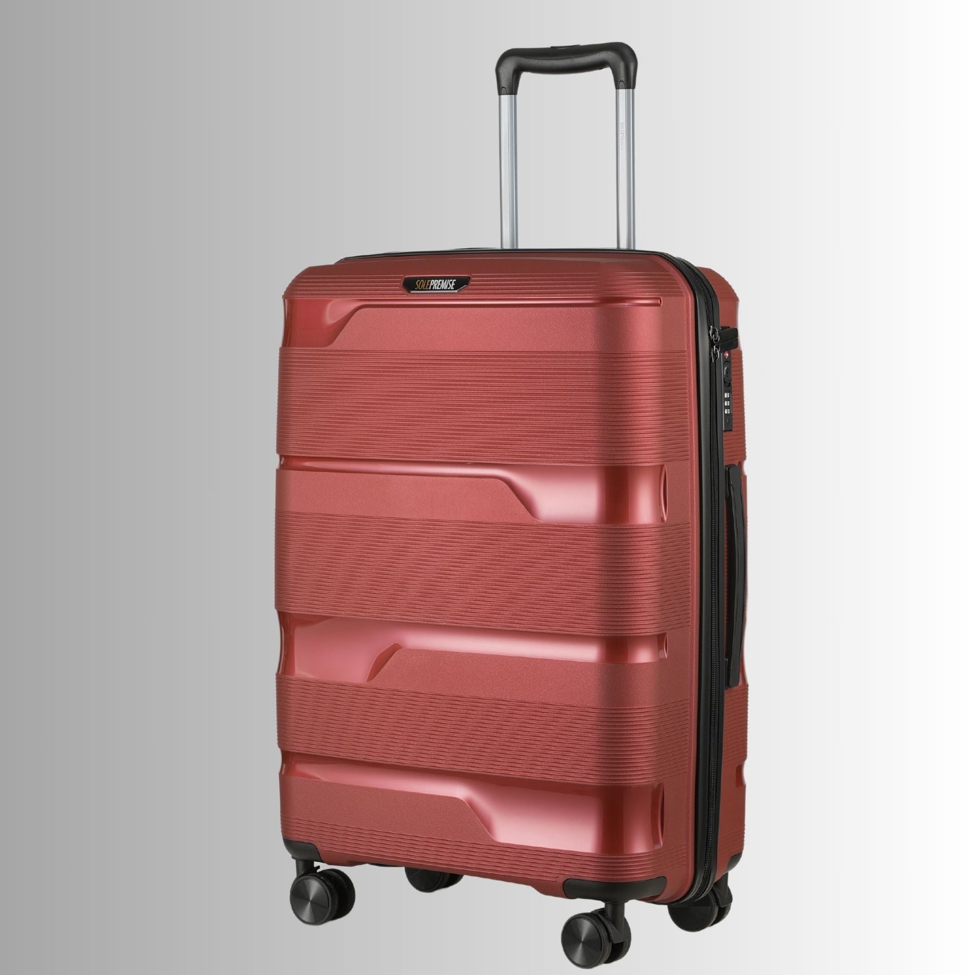 Red Hardcase Roller Luggage Set (28', 24' and 20') - Lucid Soles
