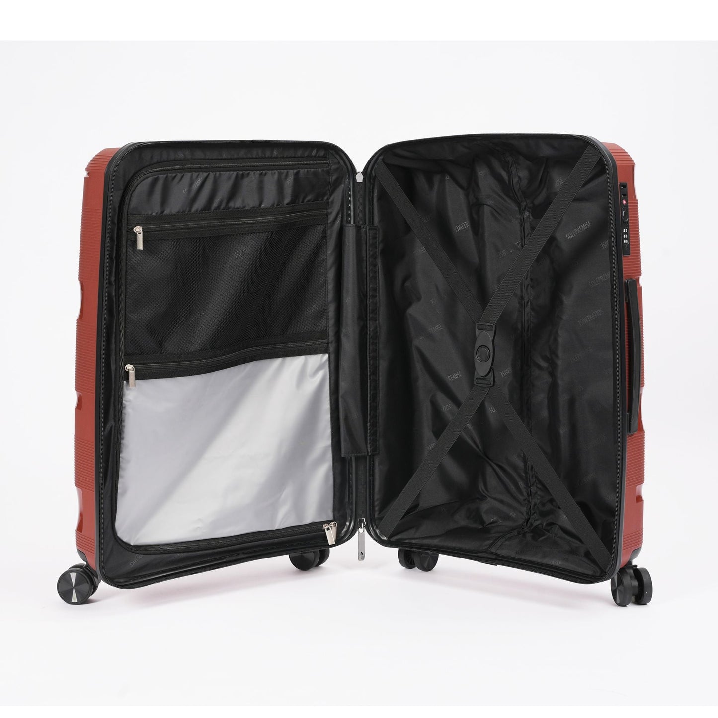 Red Hardcase Roller Luggage Set (28', 24' and 20') - Lucid Soles