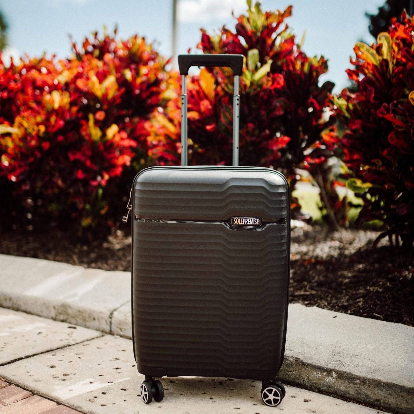 20 - inch Black Carry - On Hardcase Roller Luggage with 360° Wheels - Lucid Soles