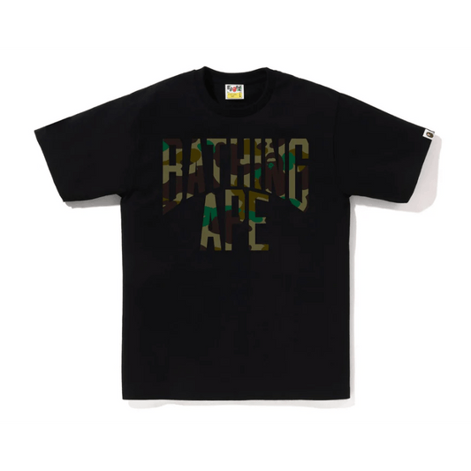BAPE 1ST CAMO NYC LOGO TEE (Black/Green Camo) - Lucid Soles