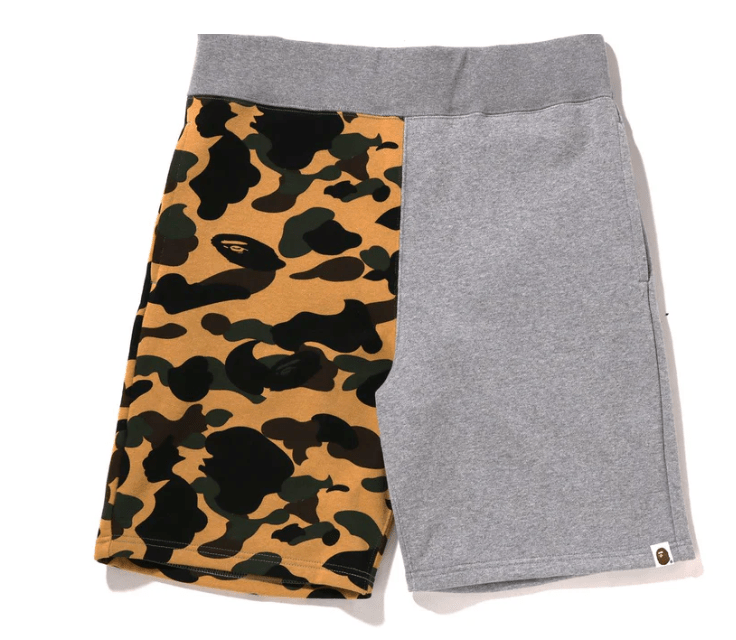 BAPE 1ST CAMO BACK SHARK SWEAT SHORTS (Grey) - Lucid Soles
