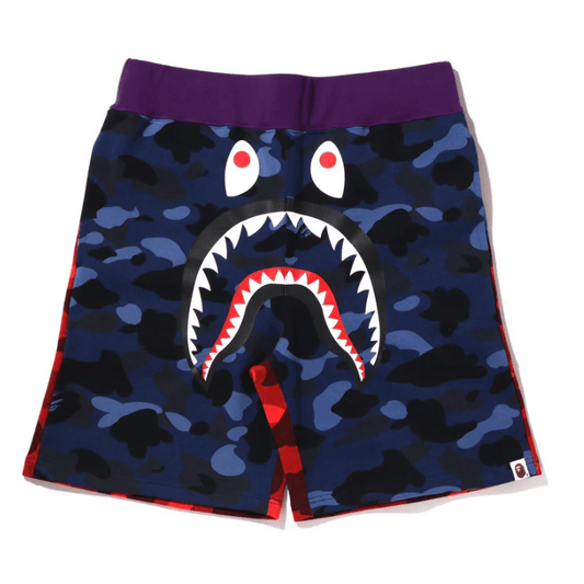 BAPE Crazy Camo Shark Shorts (Blue) - Lucid Soles