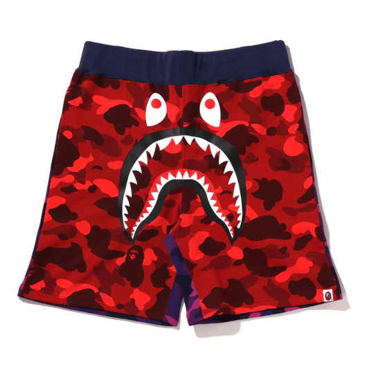 BAPE Crazy Camo Shark Shorts (Red) - Lucid Soles
