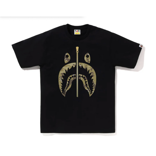 BAPE BITMAP SHARK TEE (Black)