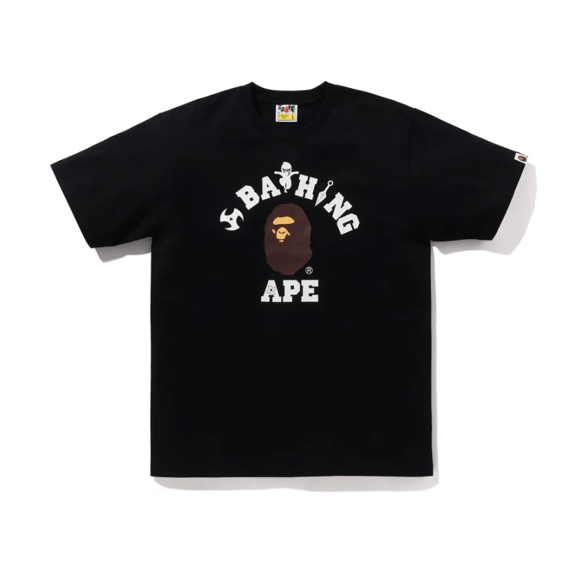 BAPE NINJA COLLEGE TEE (BLACK) - Lucid Soles