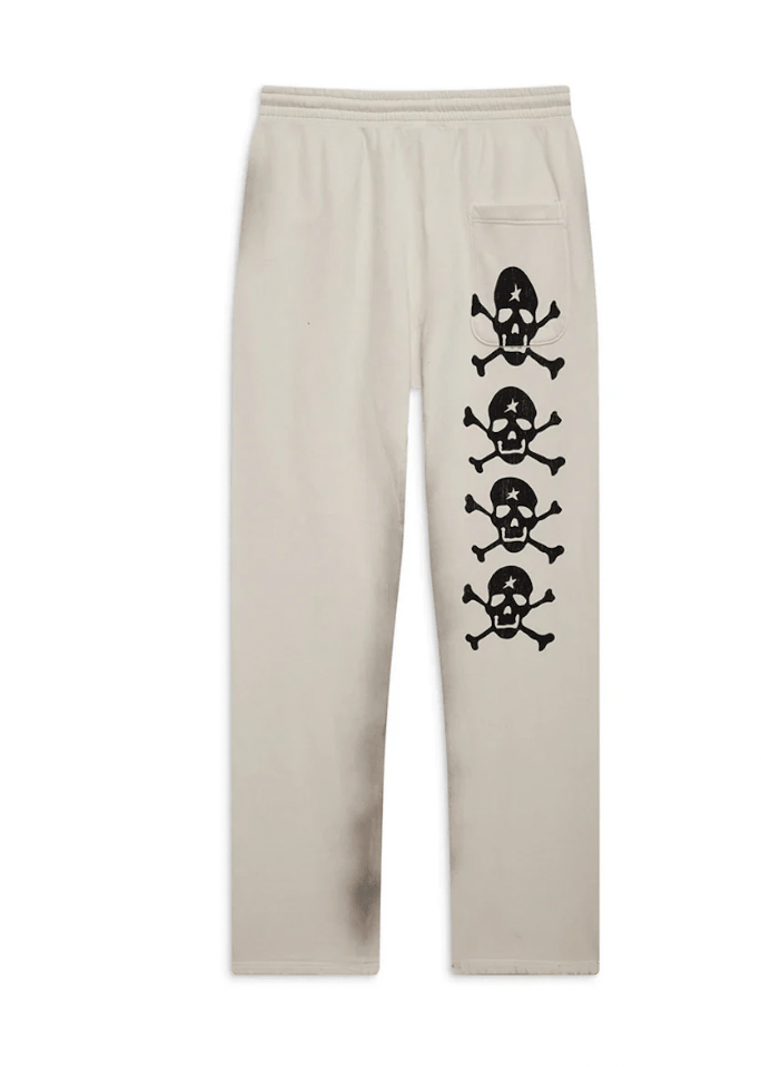 Hellstar Sports If You Don't Like Us Beat Us Sweatpants White - Lucid Soles