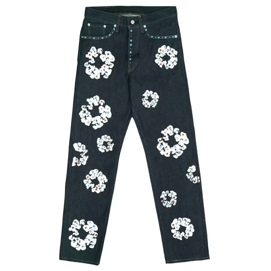 Denim Tears x Levi's 501 Cotton Rhinestone Wreath Jeans Raw - Lucid Soles