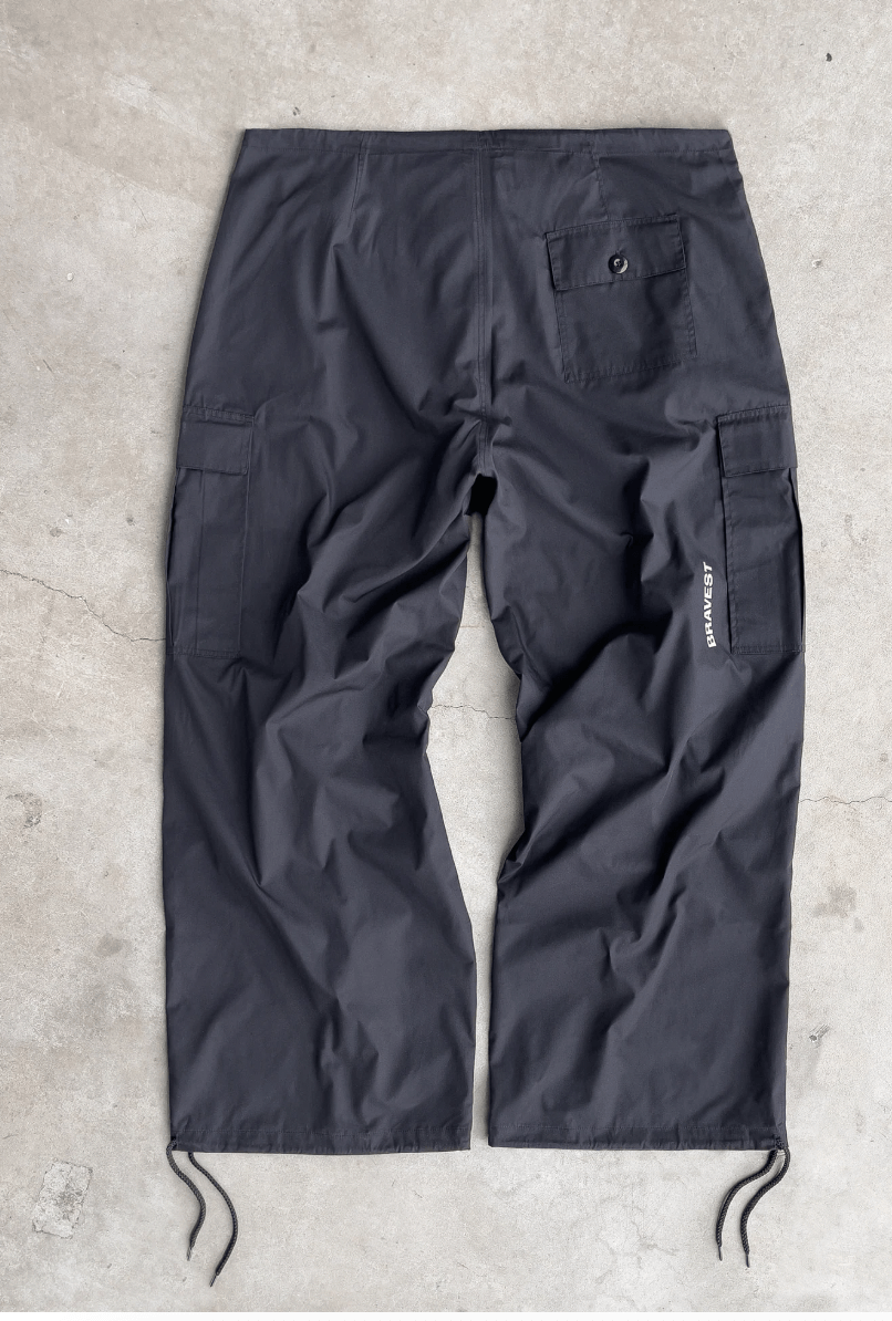 Bravest Baggy Cargo (Black) - Lucid Soles