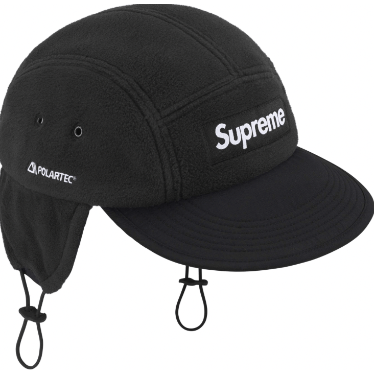 Supreme Polartec Earflap Camp Hat FW24 (Black) - Lucid Soles