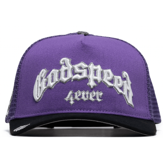 Godspeed Forever Trucker Hat (Purple/Black) - Lucid Soles