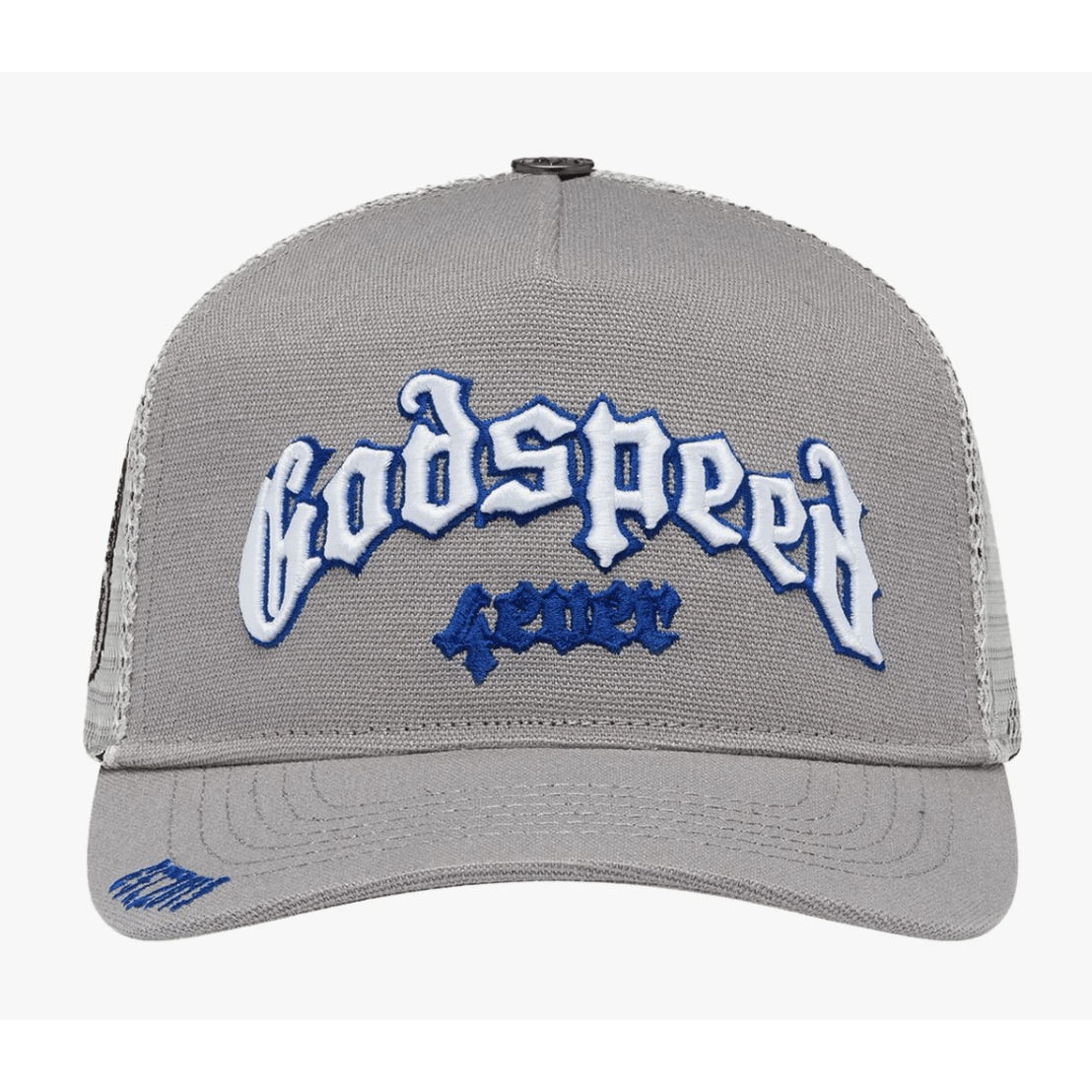 Godspeed Forever Trucker Hat (Grey/Royal) - Lucid Soles