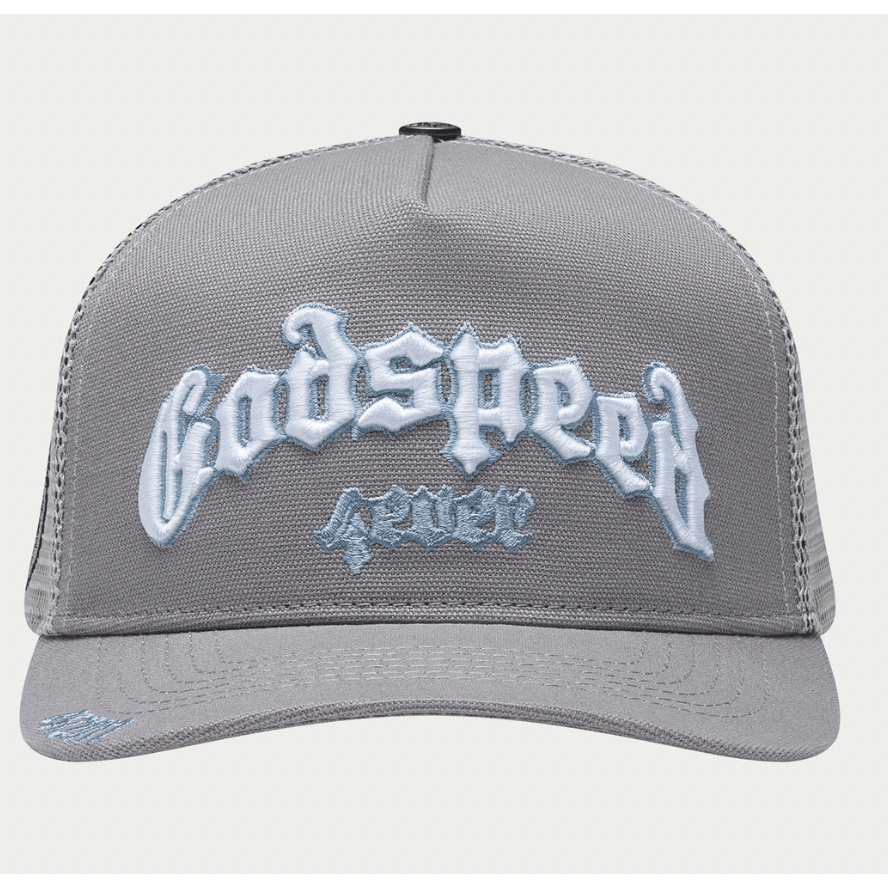 Godspeed Forever Trucker Hat (Cool Grey) - Lucid Soles