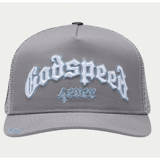 Godspeed Forever Trucker Hat (Cool Grey) - Lucid Soles