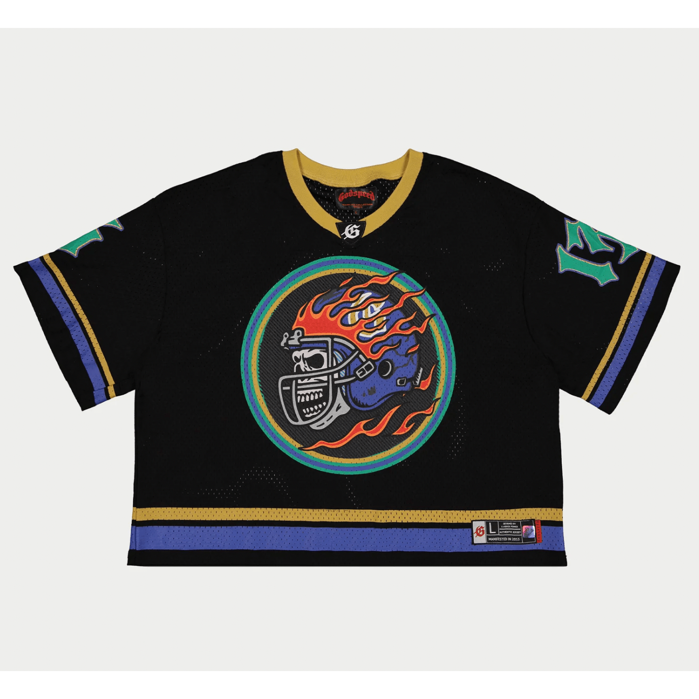 Godspeed First Down Jersey (Black/Yellow/Blue) - Lucid Soles