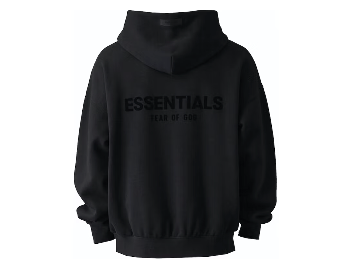 Fear of God Essentials Pull - Over Hoodie (SS22) (Black / Stretch Limo) - Lucid Soles