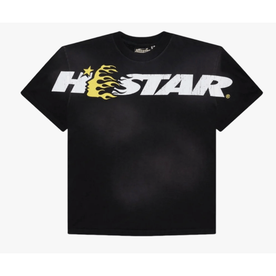 Hellstar Studios Cartoon Logo T Shirt (Black/Yellow) - Lucid Soles