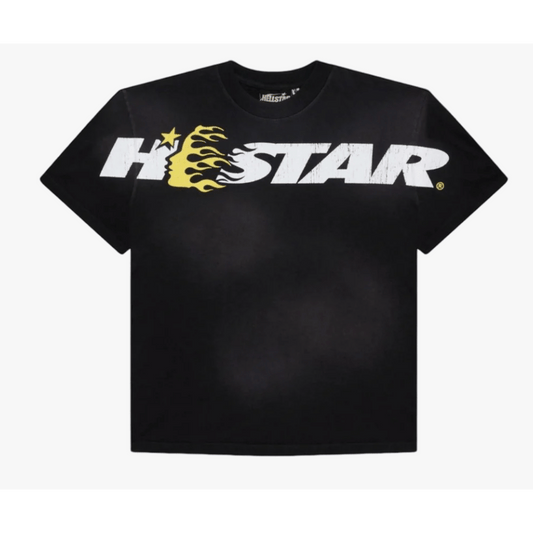 Hellstar Studios Cartoon Logo T Shirt (Black/Yellow) - Lucid Soles