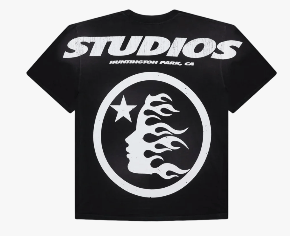 Hellstar Studios Cartoon Logo T Shirt (Black/Yellow) - Lucid Soles
