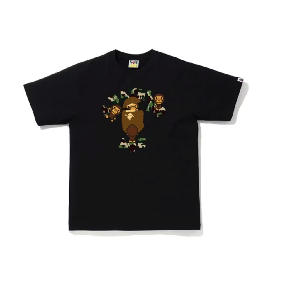 BAPE CHECK COLLEGE MILO TEE (Black/Green)