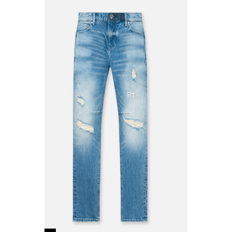 RTA Clayton Skinny Jean (Ripped Medium Blue) - Lucid Soles
