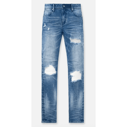 Clayton Skinny Jean Distressed Medium Wash (Blue) - Lucid Soles