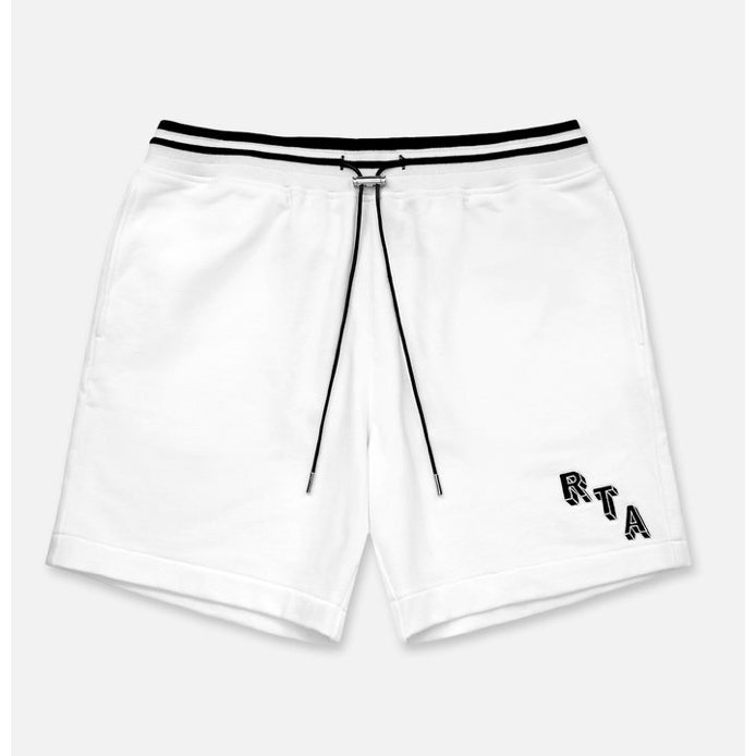 RTA Peyton Collegiate Shorts (White) - Lucid Soles